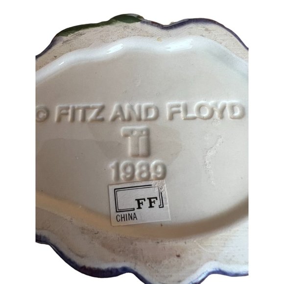 PAIR of Vtg FITZ AND FLOYD Grape Candle Holders 1989 Ceramic Retired Whimsical - Picture 11 of 11